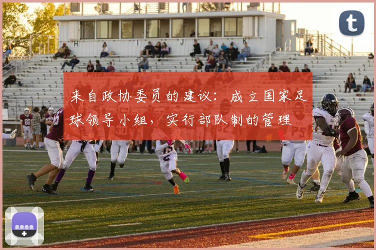 来自政协委员的建议：成立国家足球领导小组，实行部队制的管理